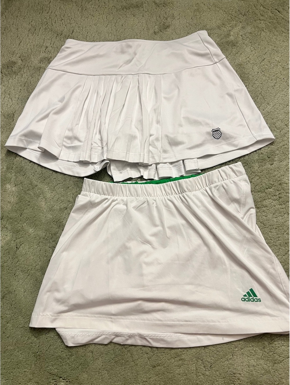 EUC women’s white tennis skort bundle adidas, k Swiss | medium